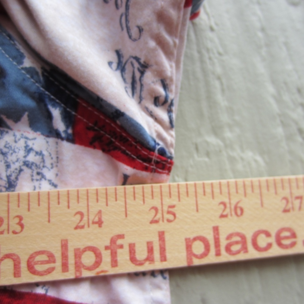 Cotton Traders‎ Sport Patriotic Button Down Shirt Men's L short sleeves USA Flag - Picture 11 of 12